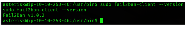 Versión de Fail2Ban instalada en el sistema vulnerable